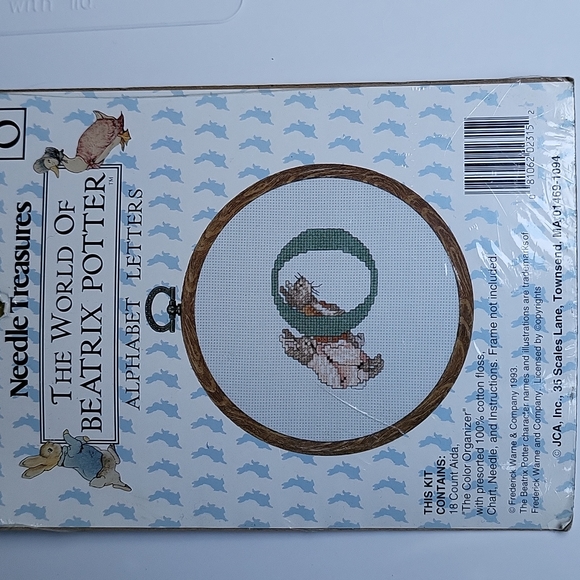 Beatrix Potter Needle Treasures Letter 'O' Alphabet Letters Cross Stitch Kit NEW - Picture 6 of 12